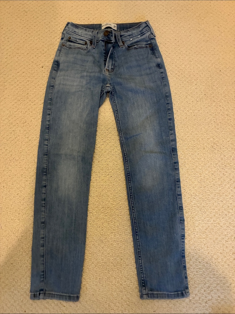 abercrombie kids light blue straight-leg jeans